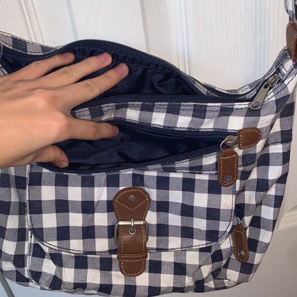 Blue and White Checkered Purse - Picture 3 of 6